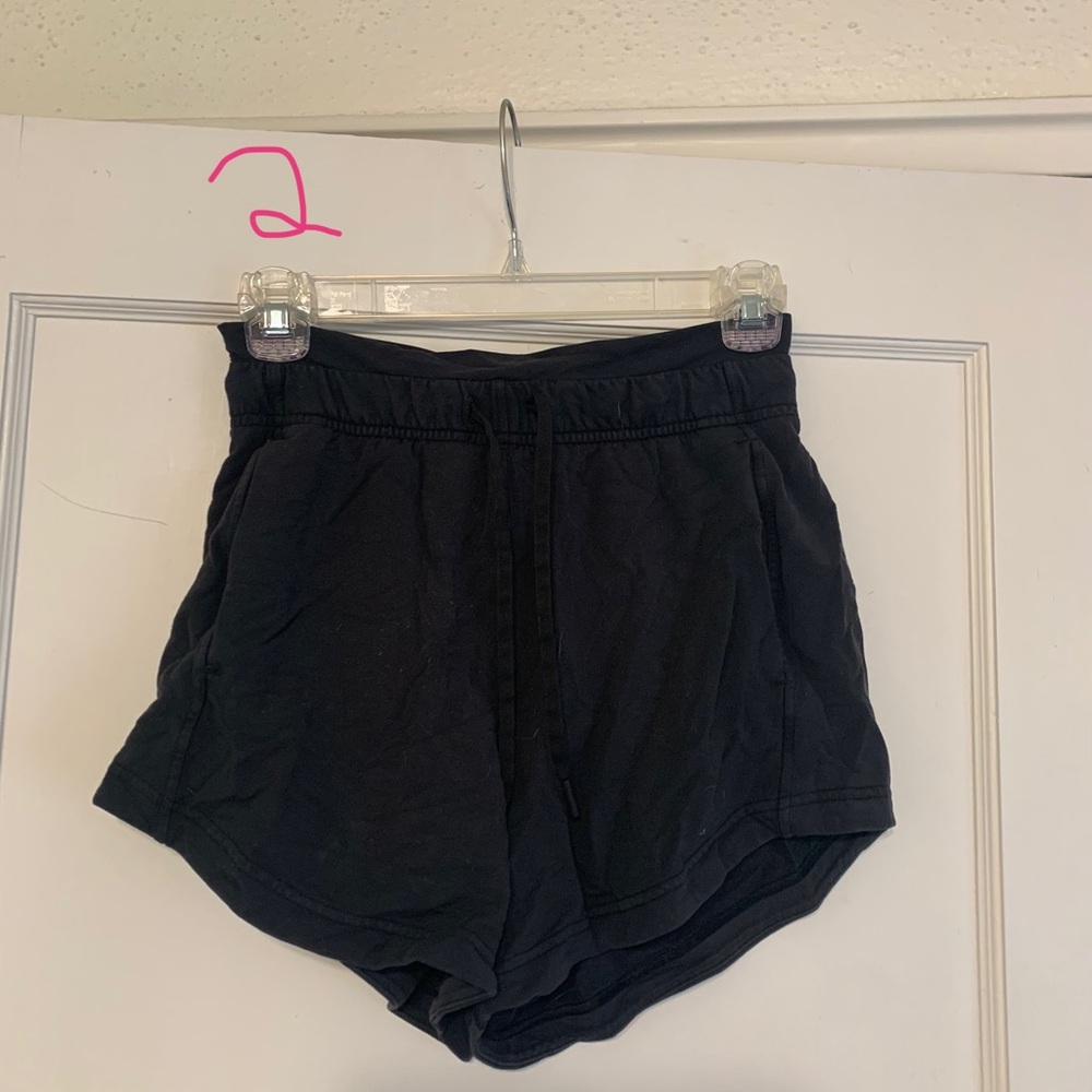 Women's Black Lululemon Afterglow Shorts